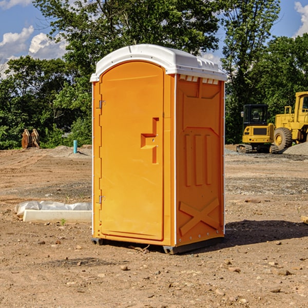 what is the maximum capacity for a single portable restroom in Calhoun Falls